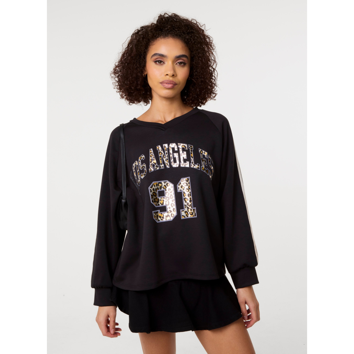 Metallic Leopard Long Sleeve Sports Jersey